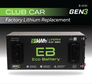 Siv 105ah Skinny Battery Bundle / Club Car Factory Lithium